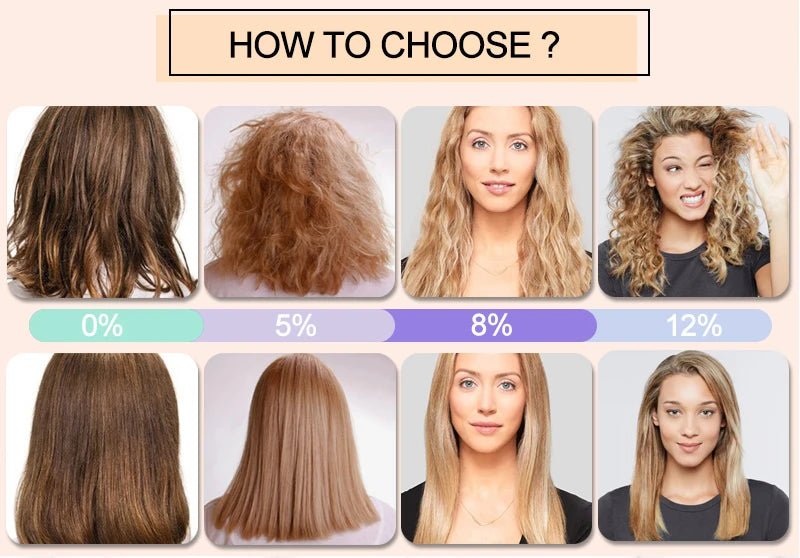 0%/5%/8%/12% Keratin Hair Straightening Treatment For Curly Frizzy Hair Smoothing Care Brazilian Keratin Salon Products 1000ml - anavora