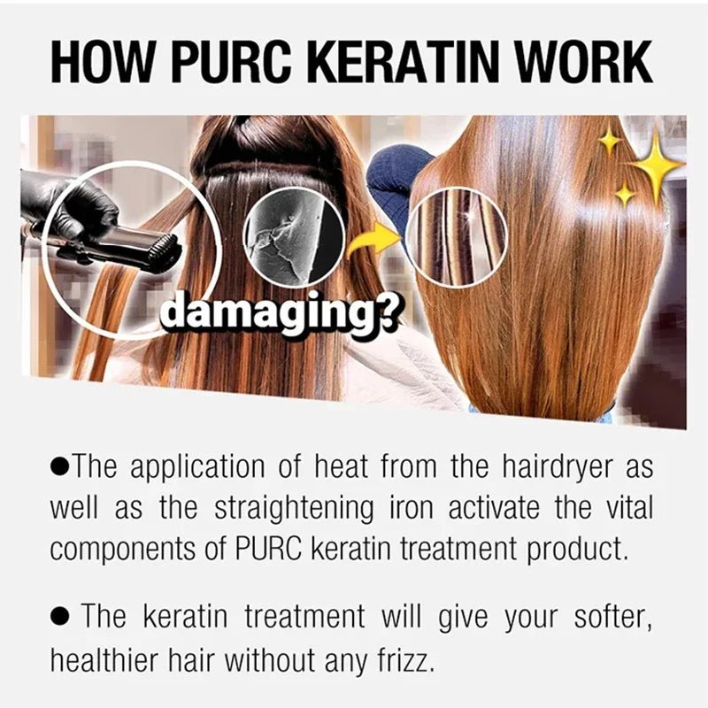 0%/5%/8%/12% Keratin Hair Straightening Treatment For Curly Frizzy Hair Smoothing Care Brazilian Keratin Salon Products 1000ml - anavora