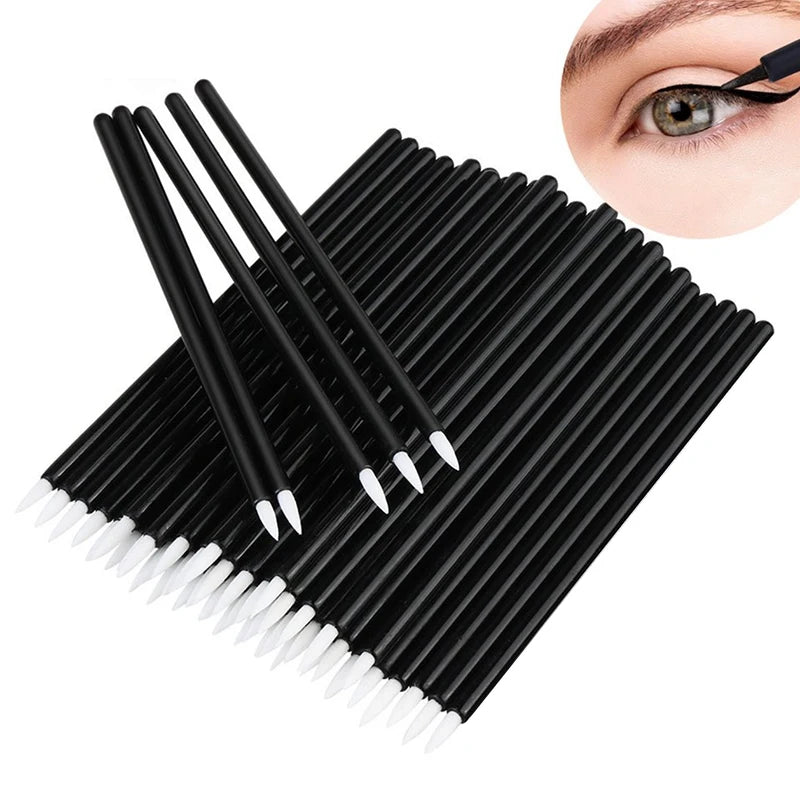 50pcs Disposable Nail Art Brush Eyeliner Eyeline Makeup Tools Manicure Painting Pen Tool Brushes