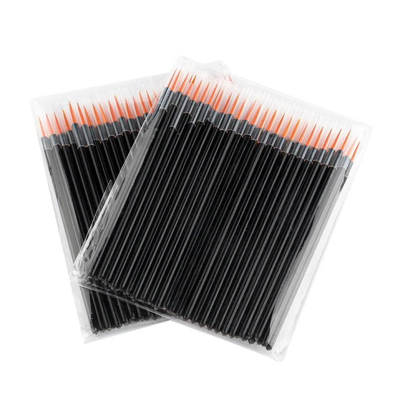 50pcs Disposable Nail Art Brush Eyeliner Eyeline Makeup Tools Manicure Painting Pen Tool Brushes