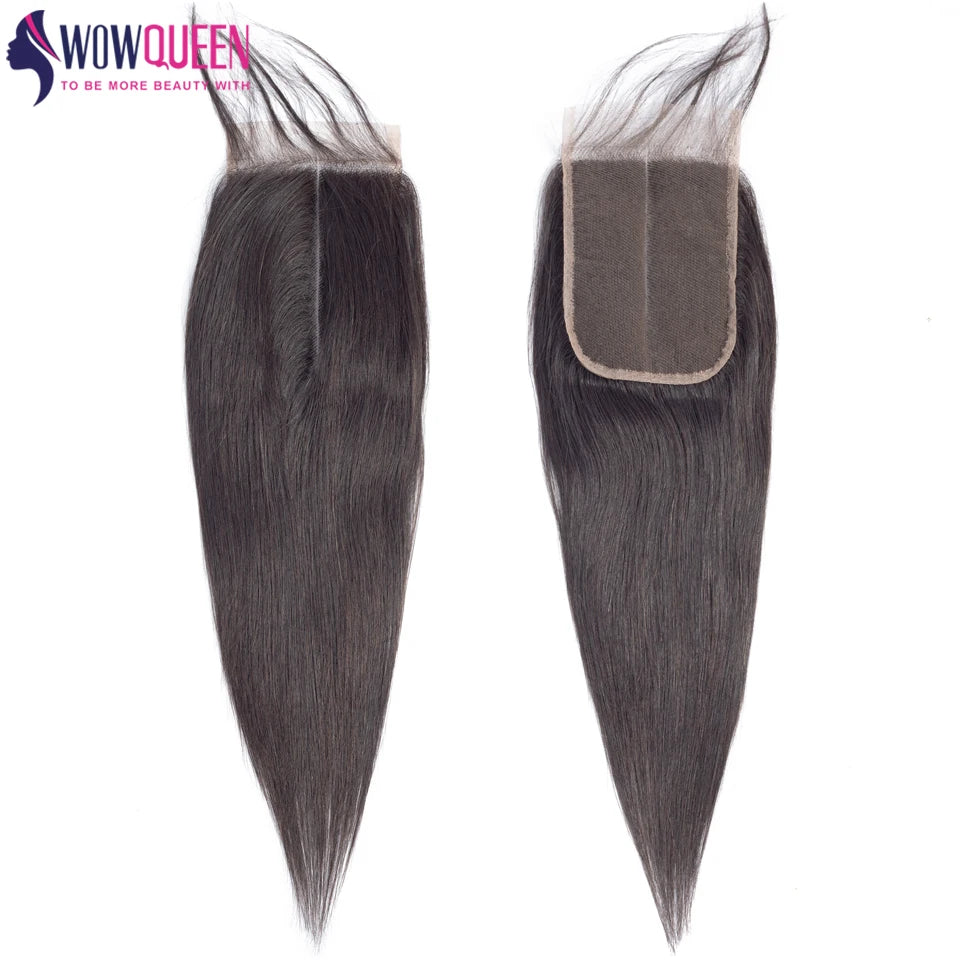 Straight Human Hair Bundles with Closure 2x6 4x4 Raw Brazilian Hair Extensions Weave 3 4 Bundles with 13x4 Transparent Frontal