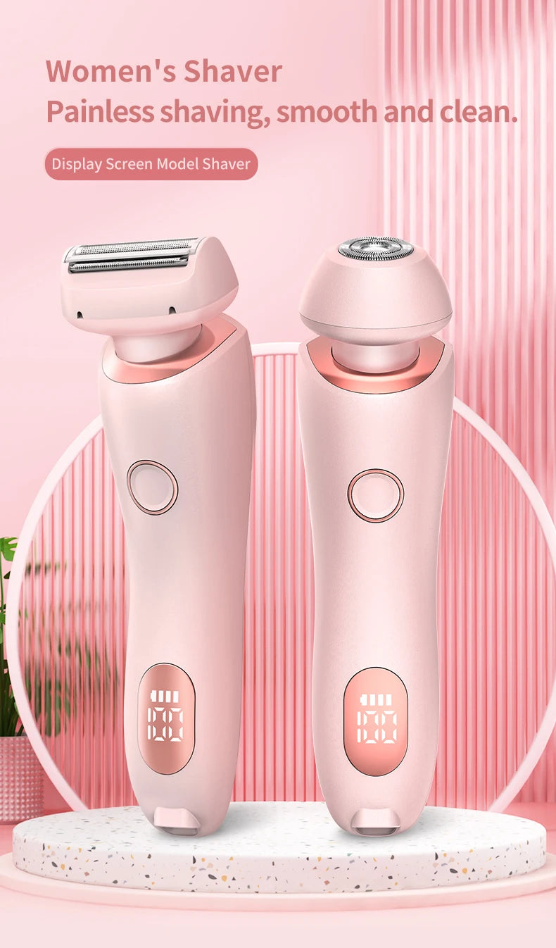 KMCE New Design Painless Hair Trimmer Facial Depiladora Epilator Hair Removal Device Waterproof Bikini Lady Shaver for Women