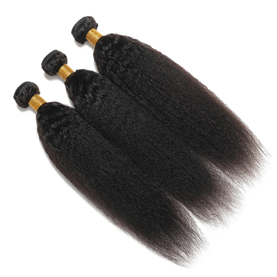 Kinky Straight Wave Brazilian Hair Bundles 1/3 Pieces Human Hair Bundles 12-32 Inch Remy Human Hair Extensions For Black Women