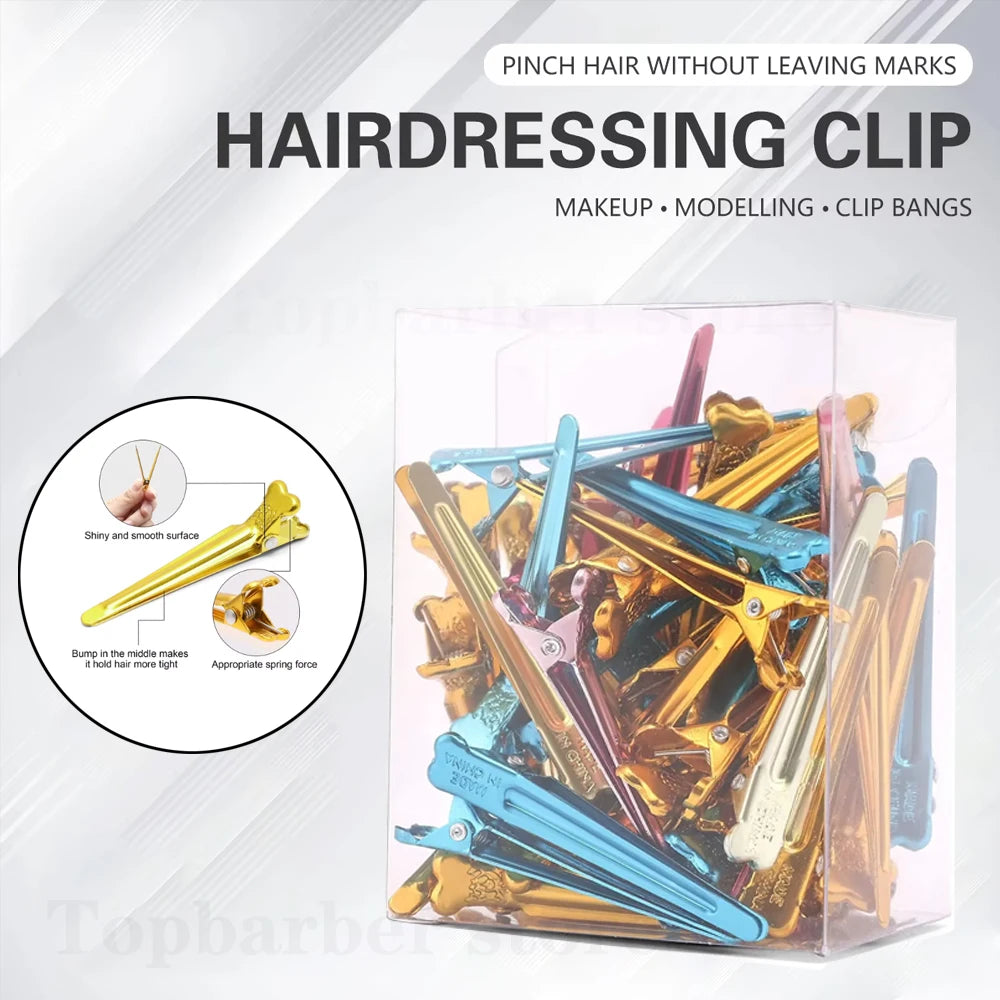 Hair Clips Hairdressing Clamps Claws Section Clips Barber Hair Styling Tools steel Hairpins Headwear Supplies