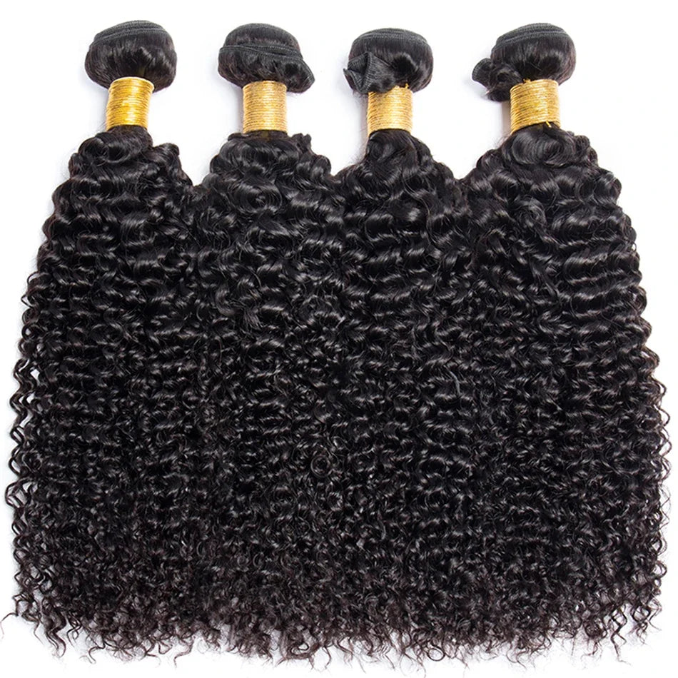 Curly Wave Human Hair Bundles Deep Curly Hair Brazilian Weaving 22 24 26 Inch 1/3 PCS Human Hair Remy Hair Extensions Natural