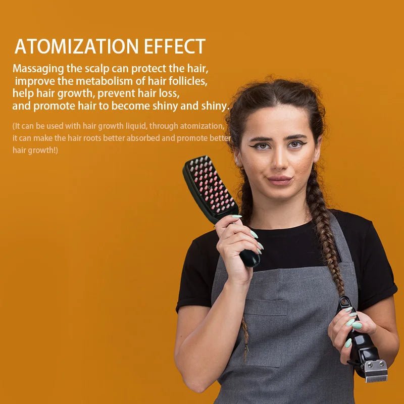 Electric Massage Comb Blue Light Red Light,Vibrating Hair Massage Scalp Brush,Spray Hair Growth Massager - anavora