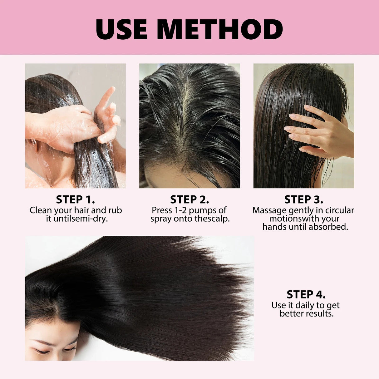 Hair Care Spray Nourishes Hair Scalp Moisturizes And Softens Hair, Repair Damage Strengthen Hair Follicles Reducing Hair Loss - anavora