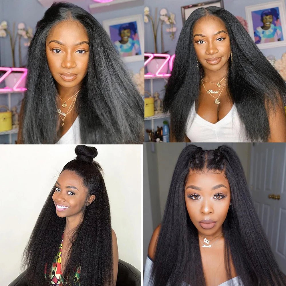 Kinky Straight Wave Brazilian Hair Bundles 1/3 Pieces Human Hair Bundles 12 - 32 Inch Remy Human Hair Extensions For Black Women - anavora