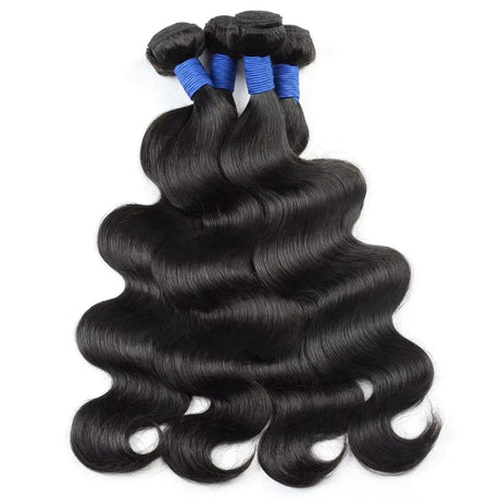 100% Human Hair Brazilian Virgin Hair Weave Body Wave Hair Bundles 3 Bundles Natural Color Remy Hair Extensions For Black Women - anavora