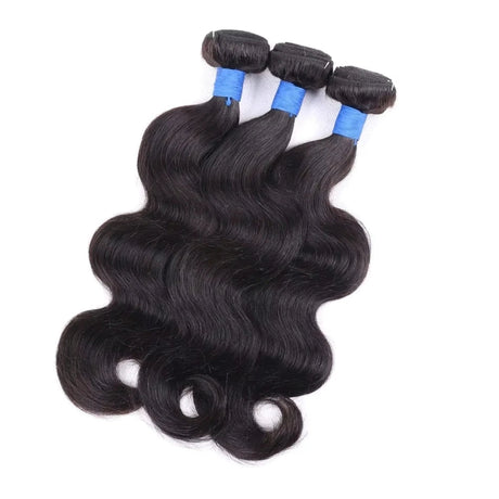 100% Human Hair Brazilian Virgin Hair Weave Body Wave Hair Bundles 3 Bundles Natural Color Remy Hair Extensions For Black Women - anavora