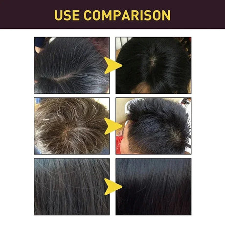100ml Natural Herbal Hair Color Shampoo, 3 in 1 for Grain Color, Dark Brown, Black, Gray Hair. Women, Men Universal Coating Wash - anavora