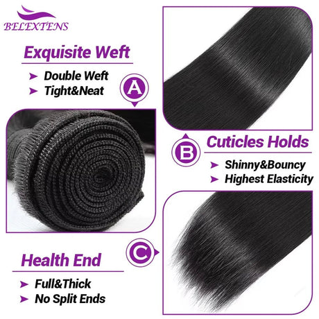 20 30 inch Straight Human Hair Bundles Raw Hair Bundles Human Hair Extensions 3 Days Delivery 100 Grams/Bundle True to Length - anavora