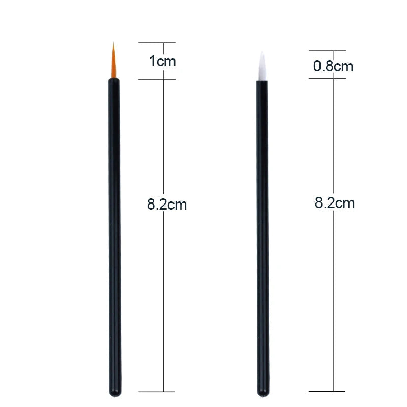 50pcs Disposable Nail Art Brush Eyeliner Eyeline Makeup Tools Manicure Painting Pen Tool Brushes