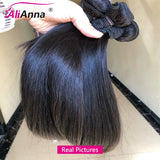 Straight Human Hair Bundles 10A Raw Hair Bundles 100% Human Hair Extensions Natural Black Brazilian Hair Weave Bundles for Women