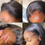 Straight Weaving Human Hair Extensions Bundles 28 30 32 Inch With 13x4 Lace Frontal Brazilian Human Weaves Hair Closure 4x4 5x5