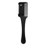 Hair Cutting Comb Black Handle Hair Brushes with Razor Blades Barber Scissors Hair Salon Thinning Hairdressing DIY Styling Tools