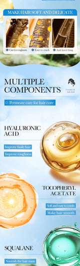 Hair Membrane Natural Repair Magical Hair Mask Prevent Dryness Split Ends Repair Damage Frizz Tangles Soft Smooth Hair Care