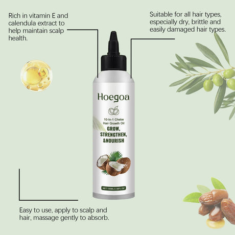 Coconut Hair Care Oil Natural Plant Essence Deeply Nourishe Hair Scalp Reduce Hair Breakage Improve Dryness Moisturize Hair Oil - anavora