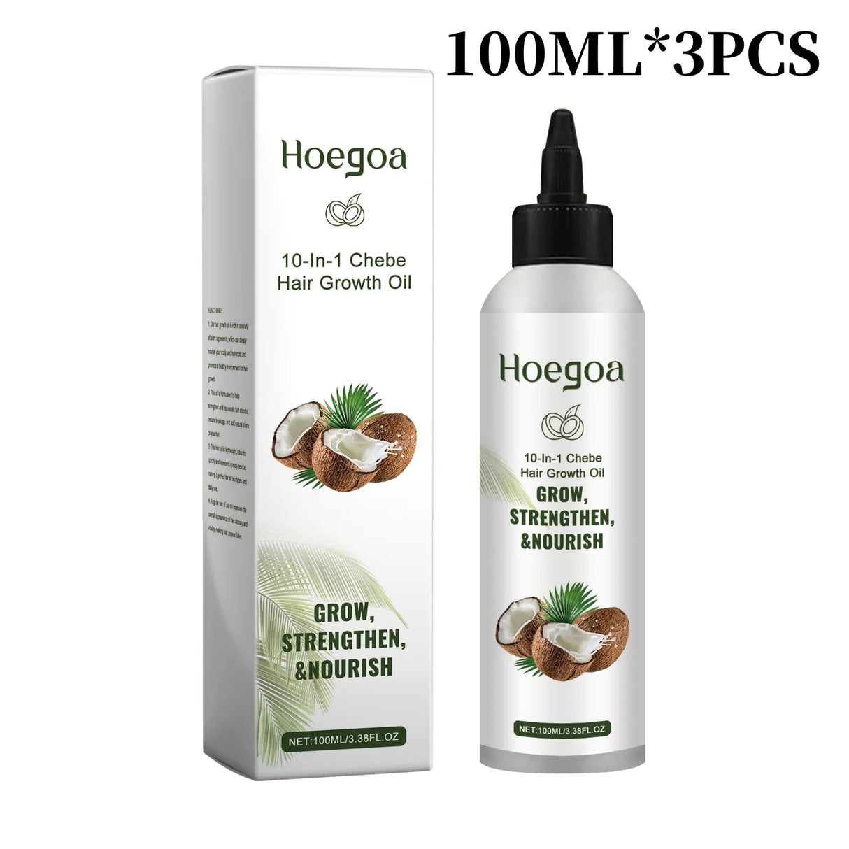 Coconut Hair Care Oil Natural Plant Essence Deeply Nourishe Hair Scalp Reduce Hair Breakage Improve Dryness Moisturize Hair Oil - anavora