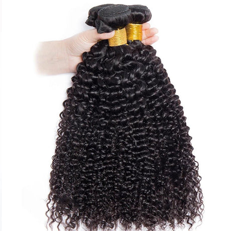 Curly Wave Human Hair Bundles Deep Curly Hair Brazilian Weaving 22 24 26 Inch 1/3 PCS Human Hair Remy Hair Extensions Natural - anavora