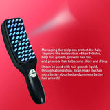 Electric Massage Comb Blue Light Red Light,Vibrating Hair Massage Scalp Brush,Spray Hair Growth Massager - anavora