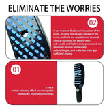 Electric Massage Comb Blue Light Red Light,Vibrating Hair Massage Scalp Brush,Spray Hair Growth Massager - anavora