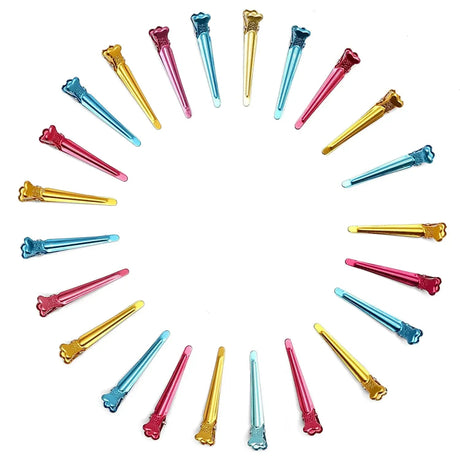 Hair Clips Hairdressing Clamps Claws Section Clips Barber Hair Styling Tools steel Hairpins Headwear Supplies - anavora