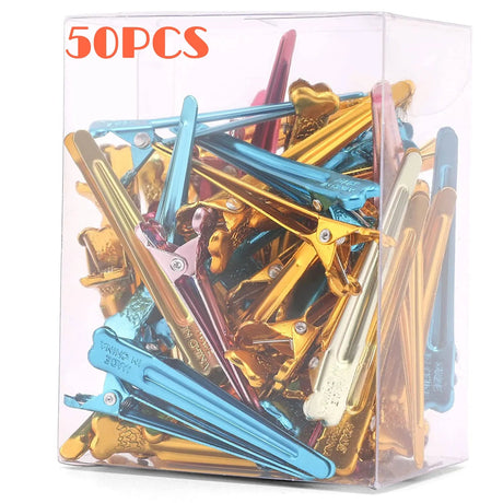 Hair Clips Hairdressing Clamps Claws Section Clips Barber Hair Styling Tools steel Hairpins Headwear Supplies - anavora