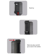 Hair Cutting Comb Black Handle Hair Brushes with Razor Blades Barber Scissors Hair Salon Thinning Hairdressing DIY Styling Tools - anavora