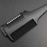 Hair Cutting Comb Black Handle Hair Brushes with Razor Blades Barber Scissors Hair Salon Thinning Hairdressing DIY Styling Tools - anavora