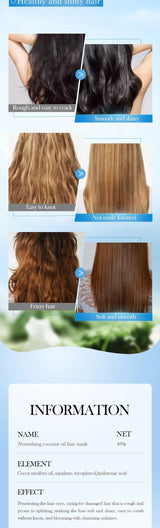 Hair Membrane Natural Repair Magical Hair Mask Prevent Dryness Split Ends Repair Damage Frizz Tangles Soft Smooth Hair Care - anavora