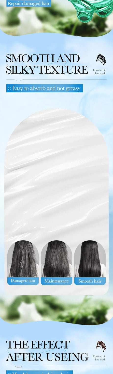 Hair Membrane Natural Repair Magical Hair Mask Prevent Dryness Split Ends Repair Damage Frizz Tangles Soft Smooth Hair Care - anavora