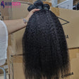 Kinky Straight Human Hair Bundles 30 32 Inch Remy Hair Extensions For Women Thick Yaki Straight Human Raw Hair Weave Bundles - anavora