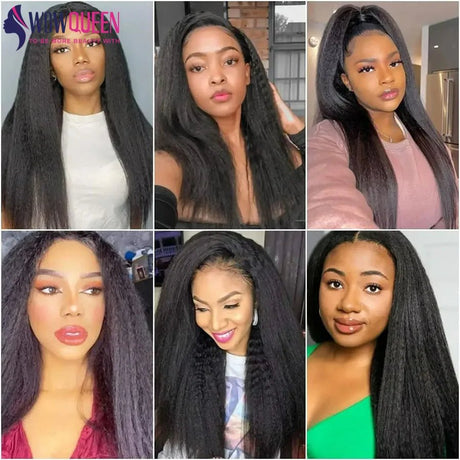 Kinky Straight Human Hair Bundles 30 32 Inch Remy Hair Extensions For Women Thick Yaki Straight Human Raw Hair Weave Bundles - anavora