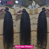 Kinky Straight Human Hair Bundles 30 32 Inch Remy Hair Extensions For Women Thick Yaki Straight Human Raw Hair Weave Bundles - anavora