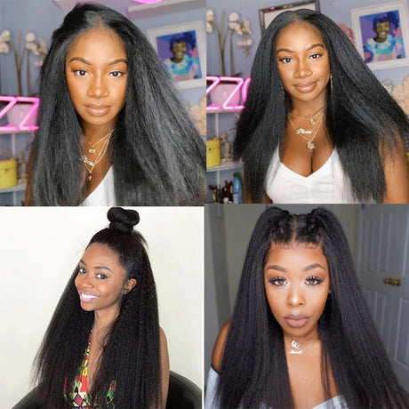 Kinky Straight Wave Brazilian Hair Bundles 1/3 Pieces Human Hair Bundles 12 - 32 Inch Remy Human Hair Extensions For Black Women - anavora