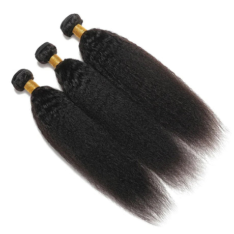 Kinky Straight Wave Brazilian Hair Bundles 1/3 Pieces Human Hair Bundles 12 - 32 Inch Remy Human Hair Extensions For Black Women - anavora
