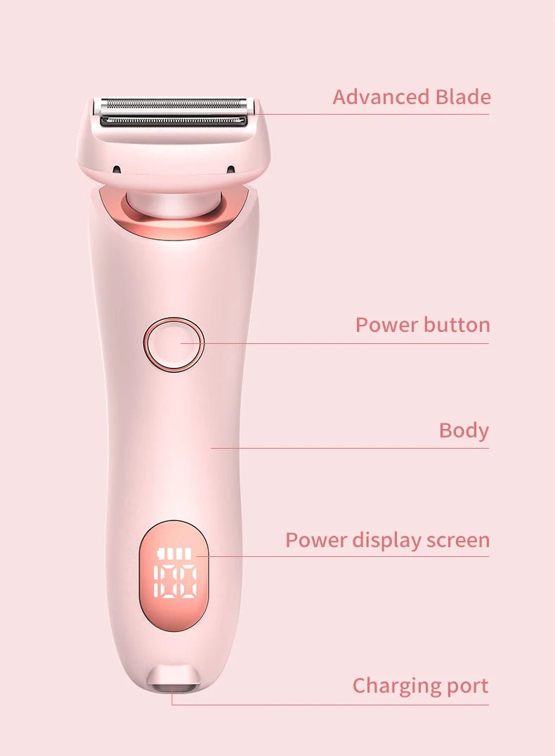 KMCE New Design Painless Hair Trimmer Facial Depiladora Epilator Hair Removal Device Waterproof Bikini Lady Shaver for Women - anavora