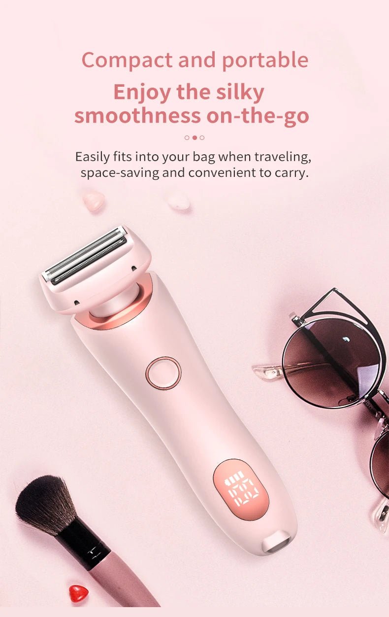 KMCE New Design Painless Hair Trimmer Facial Depiladora Epilator Hair Removal Device Waterproof Bikini Lady Shaver for Women - anavora