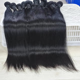 Straight Human Hair Bundles 10A Raw Hair Bundles 100% Human Hair Extensions Natural Black Brazilian Hair Weave Bundles for Women - anavora