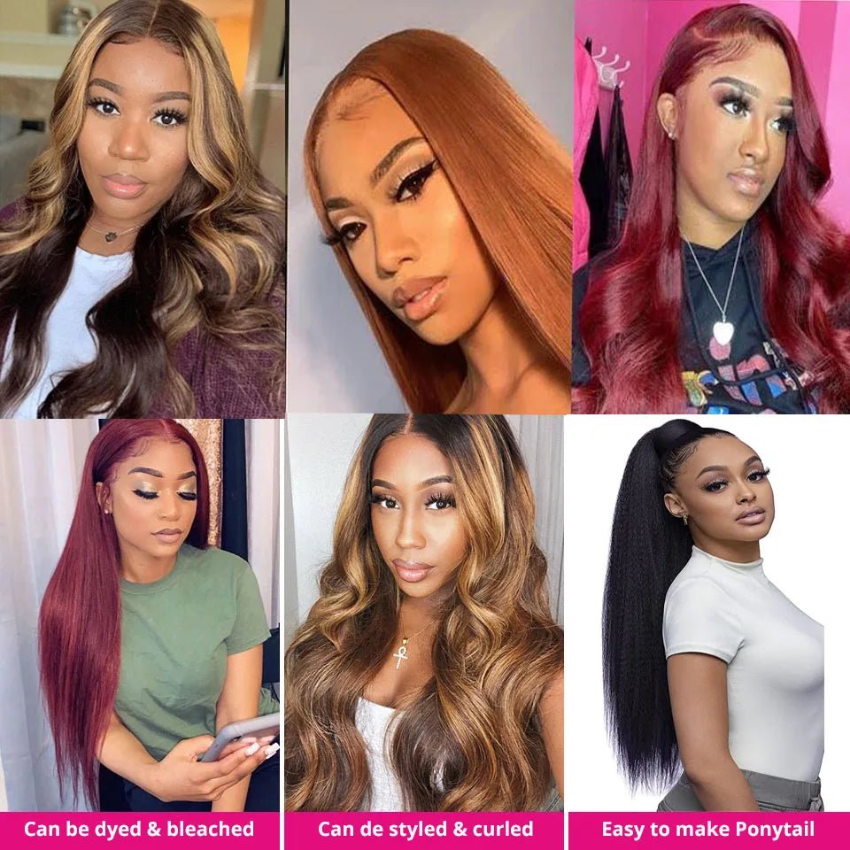 Straight Weaving Human Hair Extensions Bundles 28 30 32 Inch With 13x4 Lace Frontal Brazilian Human Weaves Hair Closure 4x4 5x5 - anavora