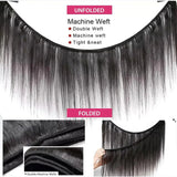 Straight Weaving Human Hair Extensions Bundles 28 30 32 Inch With 13x4 Lace Frontal Brazilian Human Weaves Hair Closure 4x4 5x5 - anavora