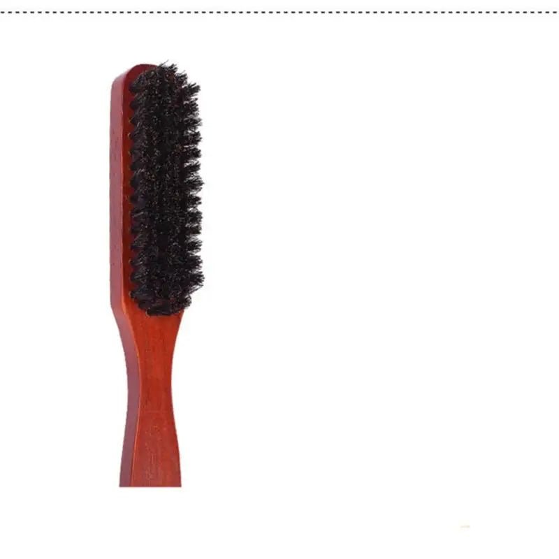 Wood Handle Hair Brush Boar Bristle Beard Comb Professional Styling Hairdressing Tools - anavora